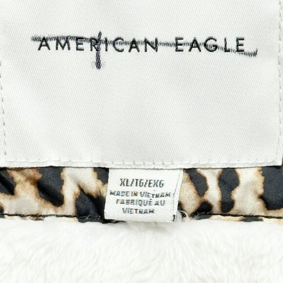 American Eagle Women's Lined Leopard Print Black Windbreaker Jacket Size XL NWOT - Picture 8 of 10